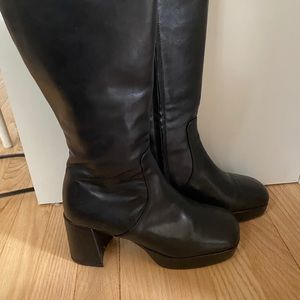 90s black platform boots
